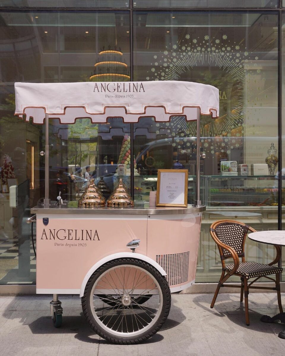 Angelina Paris, beautiful vintage luxury pastry carts