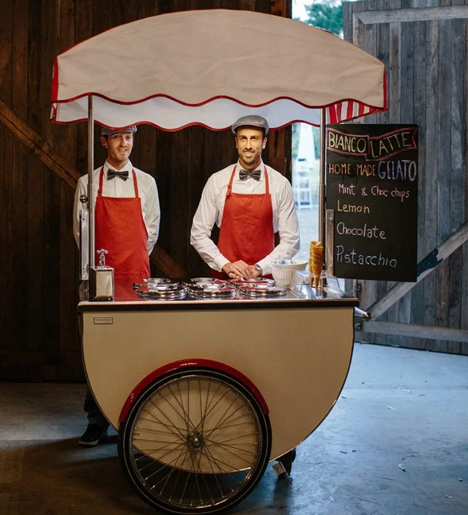 Biancolatte vintage gelato cart